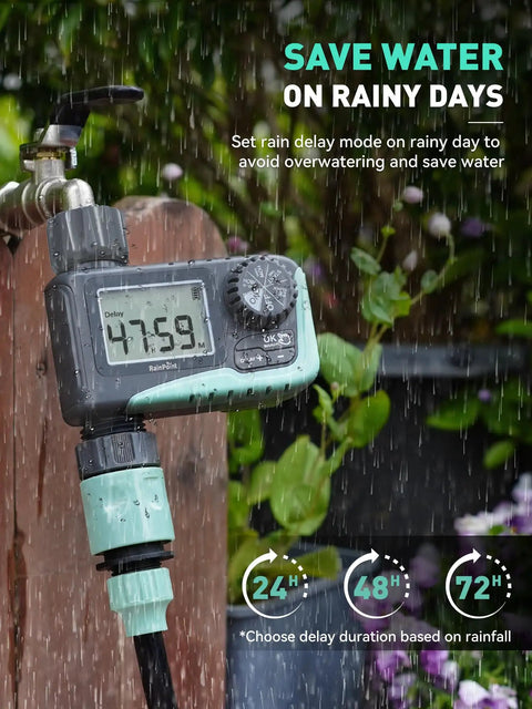 Programmable Sprinkler Timer For Garden Hose And Soaker Hose, Outdoor Digital Irrigation Timer With Rain Delay in rain