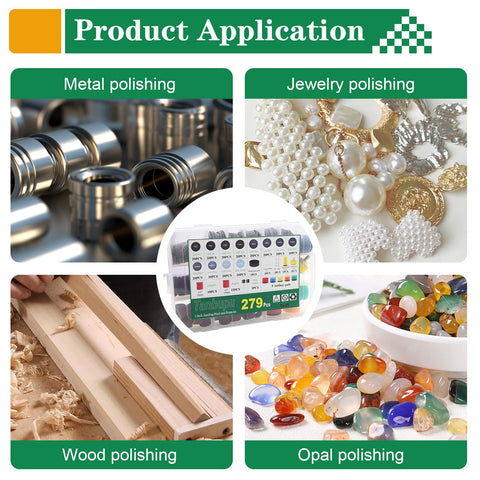 All in One Must Have 279 Piece 1 Inch Sanding Discs And Drum Set With Hook And Loop Pads 60 To 10000 Grit, product application