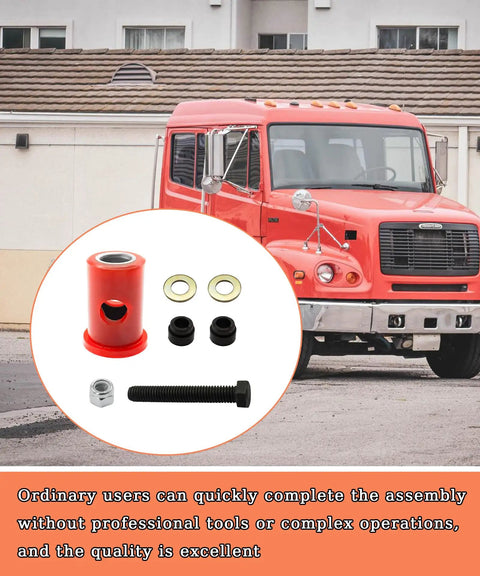 Shifter Isolator Bushing Kit For Heavy Duty Truck Transmissions Replaces K3399 K23311E set with red truck background