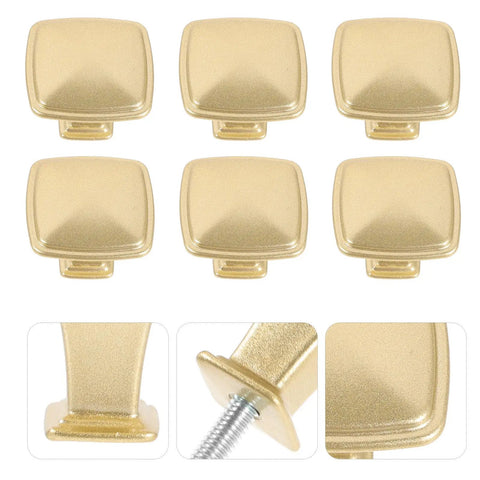 10 Pieces Metallic Cabinet Pull Handles Square Door Pulls Rust Resistant Slick Easy Install Modern European Style