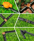 One Half Inch Drip Irrigation Fittings Kit With Thirty Seven Pieces For One Half Inch Tubing Garden Sprinkler Systems in use