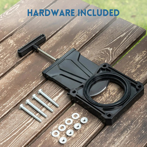 RV Waste Gate Valve With Flow Control Handle For 3 Inch Sewer Pipe Leak Proof Gasket DIY Replacement hardware included