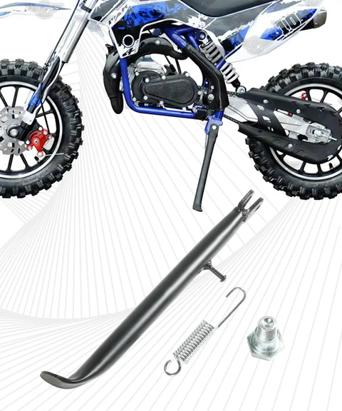 Dirt Bike Stand For Dirt Pit Bikes And Mini Bikes With Spring, Motorcycle Kickstand For 70cc 90cc to 200cc Engines, includes spring and nail kit