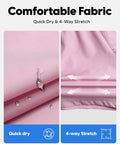 Close-up of fabric features on Mens Dope Swim Trunks 5 Inch Quick Dry Board Shorts With Mesh Lining And Zip Pockets Pink Medium.