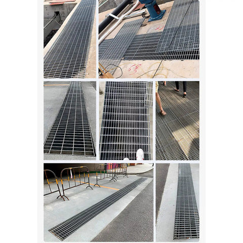 Heavy Duty Galvanized Steel Drain Grate Cover For Outdoor Drainage, Anti Slip Metal Sewer Strainer That Prevents Clogs