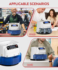 Ponnor Automatic Coin Counter Machine Sorter And Wrapper With Fast 300 Coins Per Minute Speed in supermarket, home, and bank settings.