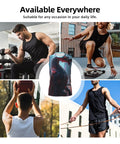 Mens Breathable Mesh Sleeveless Shirt With Urban Mechanical Dragon Graphic Black lightweight tank worn during gym workouts.