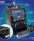36S Automatic Coin Sorter Sorts Up To 200 Coins Per Minute With Automatic Start Stop Feature and visible coin tubes