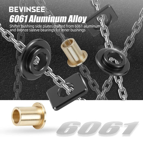 Solid Shifter Bushing Kit For VW GTI Mk6 Mk7 6 Speed Manual MQ250 MQ350 Aluminum 6061 with Bronze Sleeve Bearings