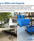 Beefy 22 Inch Heavy Duty Drawer Slide With Lock For Side Mount Cabinets showcased in van and shelving applications.