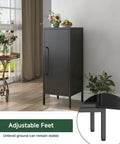 Beefy Heavy Duty 39.5 Inch Metal Storage Cabinet With Magnetic Door Featuring 3 Compartments And 2 Adjustable Shelves