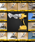 Cordless Metal Shears Brushless Sheet Metal Cutter Bare Tool No Battery Included, cutting aluminum, paper, fabric, and more.