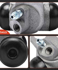 Front Drum Brake Wheel Cylinder For Chevrolet Impala Caprice Bel Air Biscayne Brookwood Kingswood Townsman 1965 To 1970 Two Piece Set 1.1875 Inch Bore, close-up details