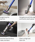 V11 Cordless Stick Vacuum Built For Whole Home Cleaning With Up To 60 Minutes Run Time used on various surfaces indoors