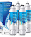 Replacement Refrigerator Water Filter For LG LT800P LT800PC ADQ73613402 9490 4 Pack NSF Certified BPA Free.