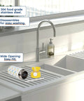 Aviation Inspired 12oz Kids Water Bottle With Glider Silhouette near sink, showing yellow cap and stainless steel design