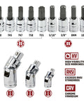 Heavy-Duty 200 Piece Mechanic Tool Set With 1/4, 3/8, And 1/2 Inch Drive Sockets, SAE And Metric, showing various sockets and ratchets