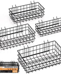 Four Pack Pegboard Baskets Set With Four Sizes S M L XL Black Metal Wire Bins For Pegboard Storage And Garage Organization