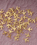 Airplane Charms Jewelry Making Kit Set Of 50 Metal Aircraft Charms For DIY Necklaces, Bracelets, And Earrings Gold Finish