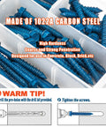 Beefed-Up Concrete Screws Kit With Drill Bits And Driver Bits, 200-Piece Set showing hex head anchors in storage box