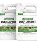 Deer And Rabbit Repellent 2 Pack Ready To Use Gallon Rain Resistant Spray For Gardens Flowers Shrubs Trees And Vines
