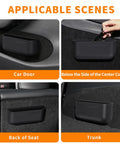 Sunglasses Holder Center Console Organizer Tray For Tesla Model Y And Model 3 with silicone hook in car door, console, seat, trunk.