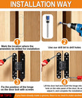 Installation guide for Six Inch Hidden Door Hinges Rock Solid Zinc Alloy Concealed Hardware for seamless doors.