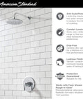 Studio S Shower Trim Kit With One Piece Ceramic Cartridge And Double Ceramic Pressure Balance, Polished Chrome Finish