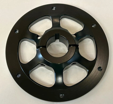 1.25 Inch Bore Split Sprocket Hub For Aluminum Kart Sprockets, Black Finish, Hardware Included, 1.25 Inch Axle Compatible, Works With Split Sprockets Only, Billet Aluminum High Performance Racing Hub, black billet aluminum