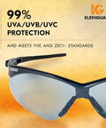 V30 Nemesis Safety Glasses With Copper Blue Shield Lenses, Anti Fog Coating, Lightweight Black Frame, Unisex Eyewear