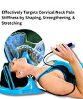 Posture Pump Model 1100-S Single Air Cell Cervical Decompression Device For Neck Pain Relief And Spine Alignment in use, featuring air pump attachment.