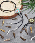 40 Pcs Bolo Tie Tips Set In 4 Colors, 1.4 Inch Long Brass End Caps, 9mm Bolo Tie Findings For DIY Crafts And Clothes Decor, Retro Western Style Dope Accessories Replacement Buckles on bolo cords