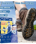 Ultimate Shoe Glue Repair Kit With Precision Metal Applicator For Sneakers Boots Leather And Handbags Bonds Cracks
