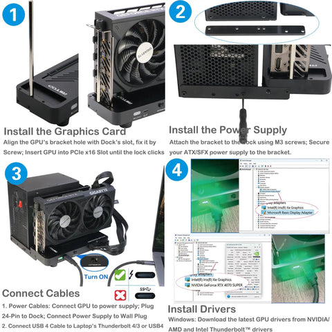 Level Up Your Setup With This Sick External Egpu Dock Running On Usb4.0 And Tb4.0 Tech Engineered Smooth As Butter for graphics card installation steps.