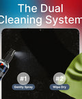 Koala Eyeglass Lens Cleaner Kit with 2 alcohol-free spray bottles and 2 microfiber cloths for glasses and screens