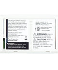 Back of Carbon Monoxide Detector With 10 Year Battery And Test Reset Button, No Wiring Needed, showing labels and warnings