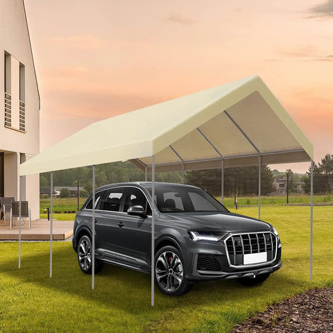 10x20 Ft Carport Replacement Canopy Cover Waterproof UV Treated 180G PE Outdoor Shelter over car, frame not included