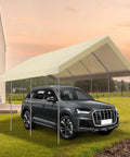 12x20 Carport Replacement Canopy Cover for Outdoor Use, Heavy Duty Waterproof All Weather UV 180G PE Top Shelter over car