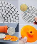 2 Pack Diamond Polishing Pads 3 Inch With Integrated M10 Backing Base For Marble Concrete Stone And Granite Polisher