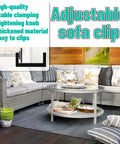 Four Pack Couch Clamps for Sectionals, Adjustable Patio Fasteners Clips with sofa and garden setting
