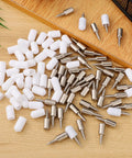 Heavy Duty Shelf Support Pins With Protective Caps And Self Tapping Screws In Manganese Steel For Wardrobes And Furniture