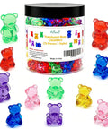 Kid Approved Counting Bears And Math Counters With Storage Bin Montessori Color Sorting Toys For Toddlers Preschool STEM Learning in a clear container.