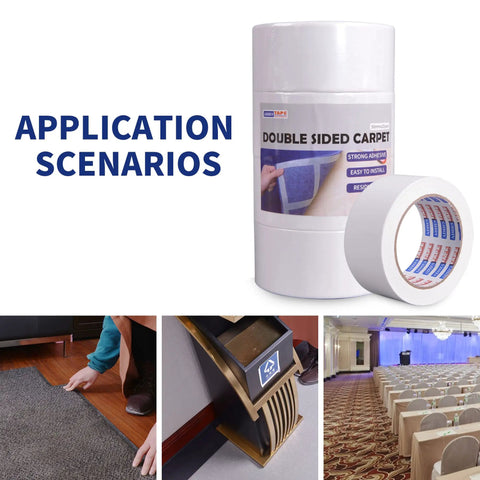 Double Sided Carpet Tape Removable And Residue Free Rug Gripper For Hardwood Floors in various application scenarios