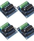 Arduino Friendly Mini Stepper Motor Shield With L293D Driver, 4-pack of blue circuit boards for DIY robotics projects