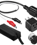 Handy Pro Grade Circuit Breaker Finder Accessory Kit with clips, light socket adapter, grounding converter, carrying case. Compatible with ET300 ET310.