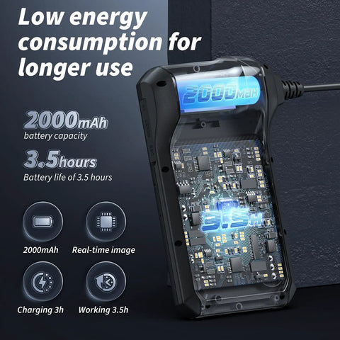 Endoscope Camera With Light For Inspections And Tight Spots Pro Grade Tool 4.3 Inch IPS Screen Delivers 1920P HD Video 8 LED Lights