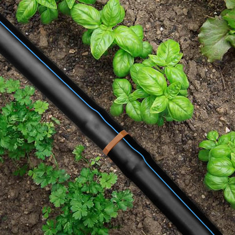 Installed 20 Pack Drip Irrigation Barbed Coupling Fittings For Half Inch Tubing 17 mm Barbed Connectors in garden