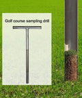 12 Inch Stainless Steel Soil Probe Rod With T Handle For Quick Dirt Testing Includes Soil Sample Kit shown on grass