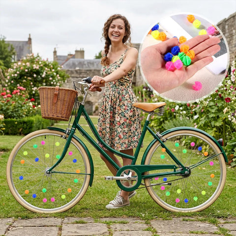 216 Piece Multicolor Bike Wheel Spokes Beads Clip On Decorations for spokes and rims dope way to style your ride.
