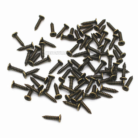 Screws for Antique Brass Iron Seashell Drawer Knobs and Pulls Set, 30 Pieces, part of vintage cabinet hardware collection